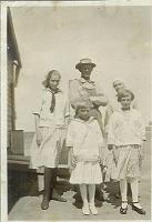  From left to right, Vera Rama Speed (daughter), Charles Homer Speed (father), Virginia Alice Speed (yougest daughter in center), Clara Vickers Speed (mother), and Ruby Lee Speed (daughter). Charles Homer Speed was the son of Robert Stewart Speed (brother to Henry Lewis Speed).